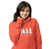 MMAA Pride - MMAA White Letters unisex eco raglan hoodie