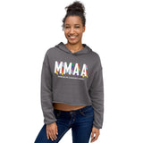 MMAA Pride - MMAA White Letters Crop Hoodie