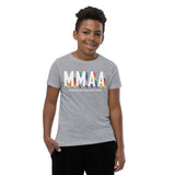 MMAA Pride - MMAA White Letters Youth Short Sleeve T-Shirt