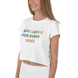 MMAA Pride - Advocating for Every Voice - Crop Tee