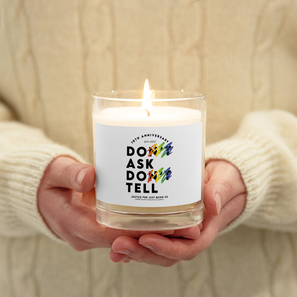 10th Anniversary of the Repeal of Don't Ask, Don't Tell glass jar soy wax candle