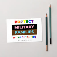 MilPride Protect Military Families LGBTQ+ Standard Postcard