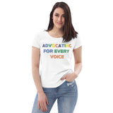 MMAA Pride - Advocating for Every Voice - Women's fitted eco tee