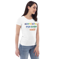 MMAA Pride - Advocating for Every Voice - Women's fitted eco tee